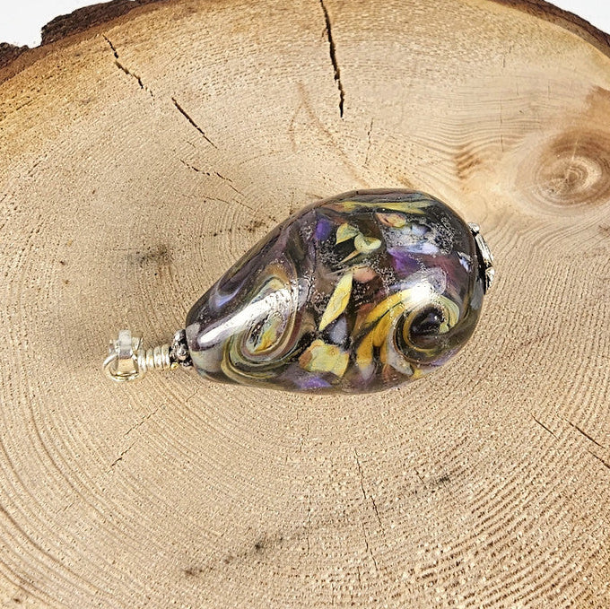 Unique layered egg pendant