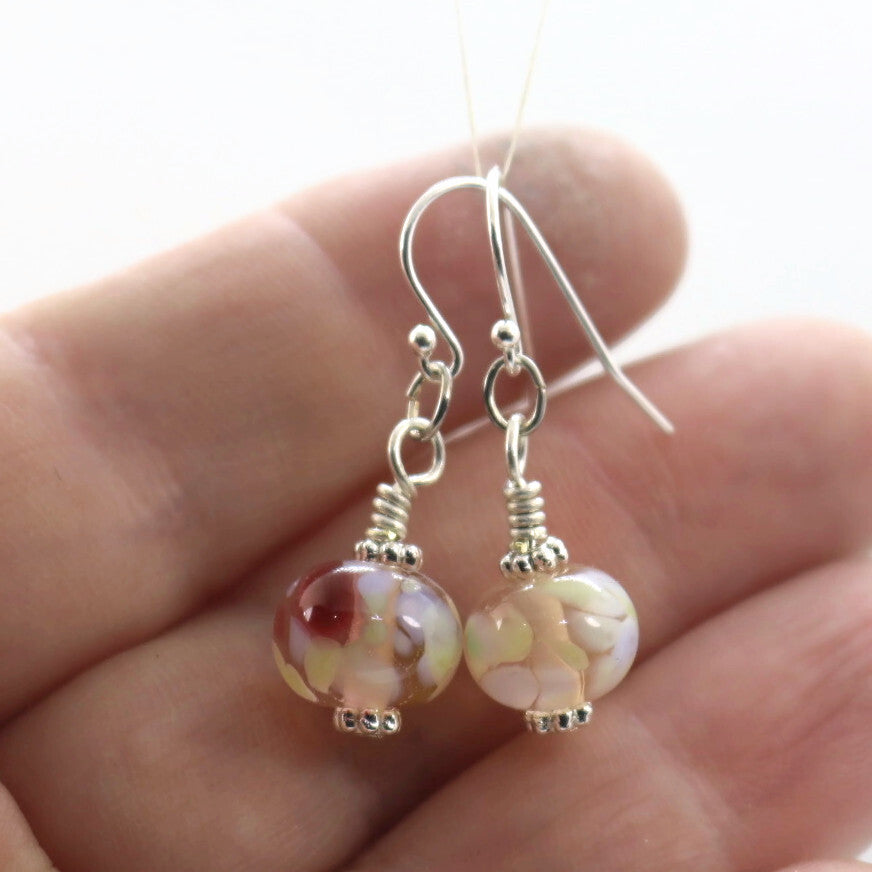 Meadow Bloom Glass Bead Earrings – Handmade Lampwork Jewelry