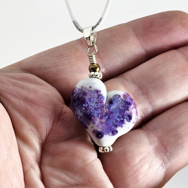 Violet and grey Heart