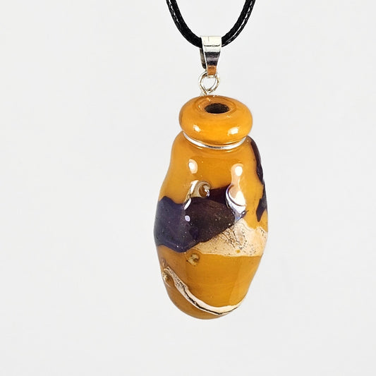 Essential oil vessel - Large yellow with shard wrap