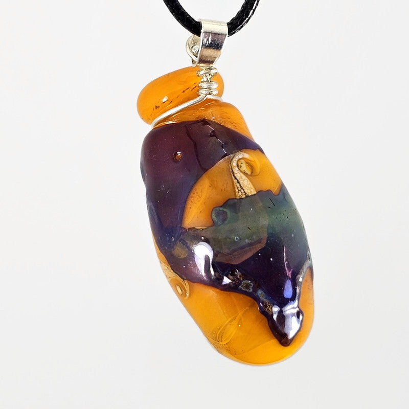 Essential oil vessel - Large yellow with shard wrap