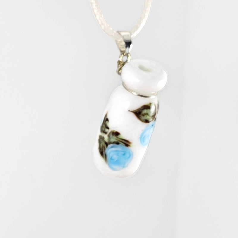 Essential Oil Vessel - Blue flower