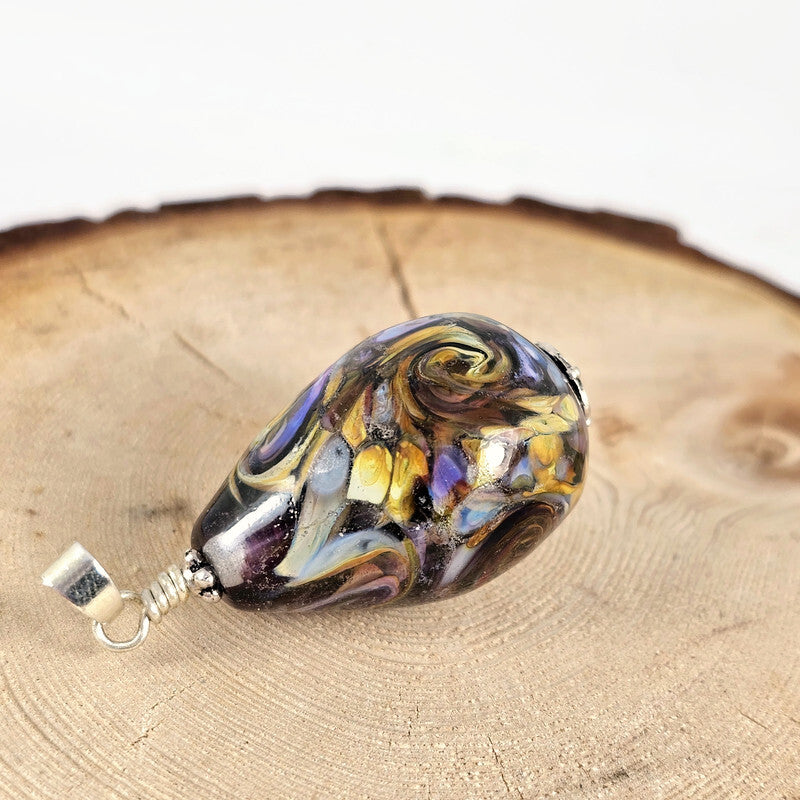 Unique layered egg pendant