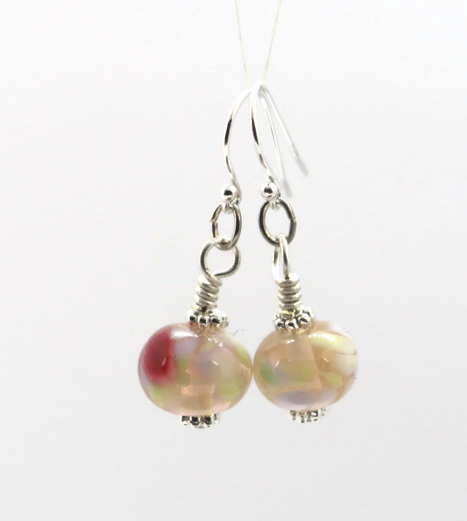 Meadow Bloom Glass Bead Earrings – Handmade Lampwork Jewelry