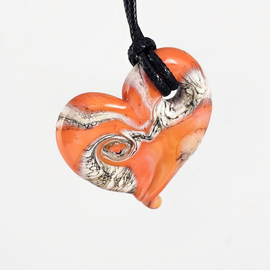 Light orange swirl heart