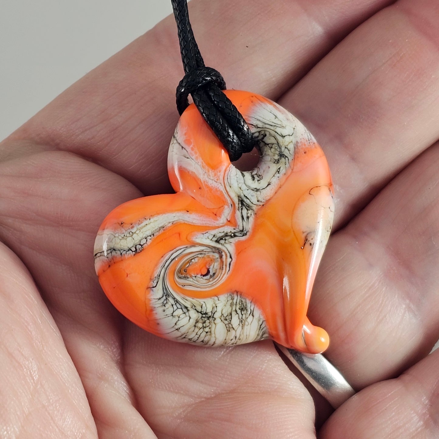 Light orange swirl heart