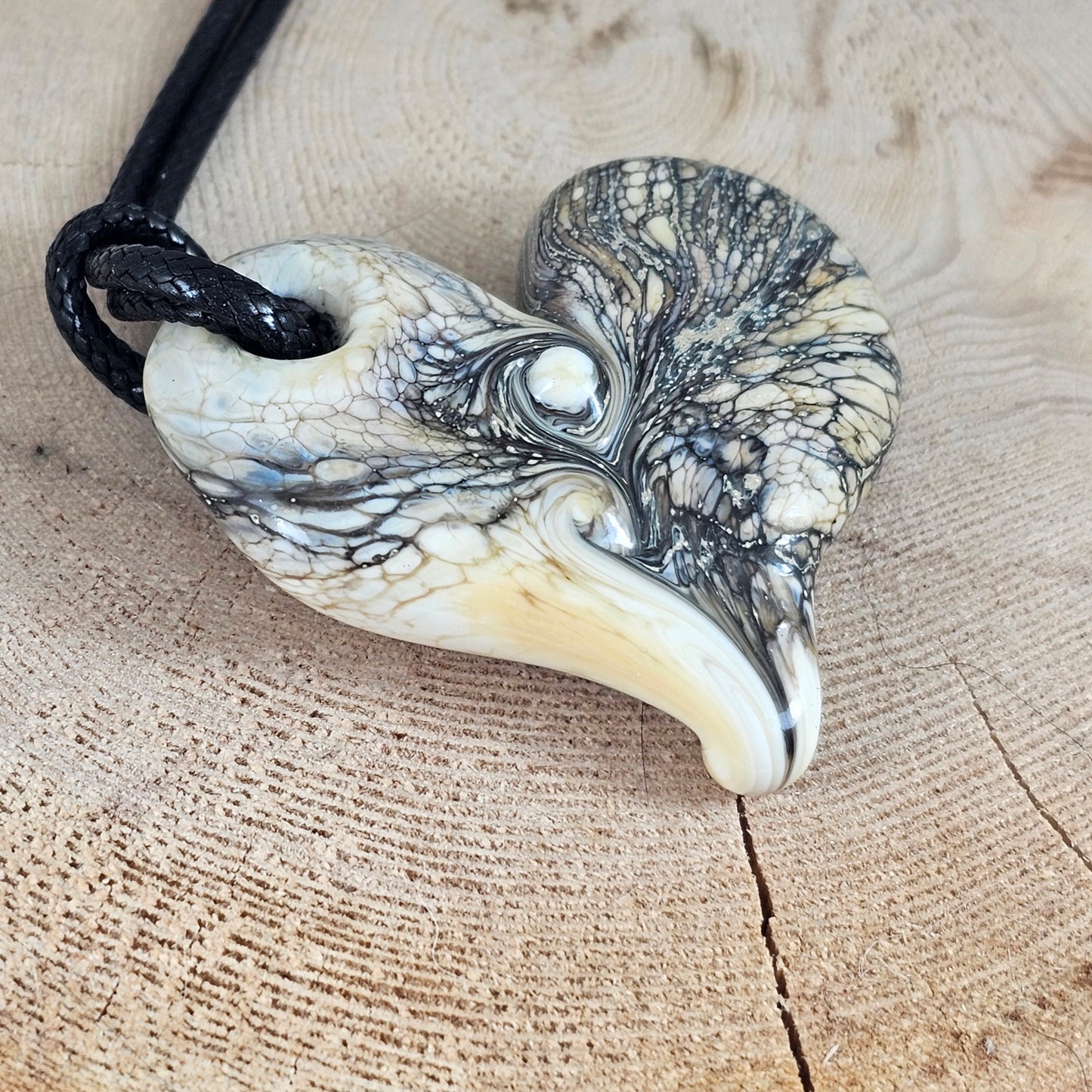 Ivory and silver organic heart